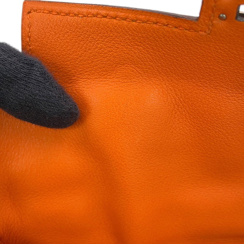 エルメス ハンドバッグ ケリードール オレンジ/シルバー金具 ガリバー □D刻印 HERMES