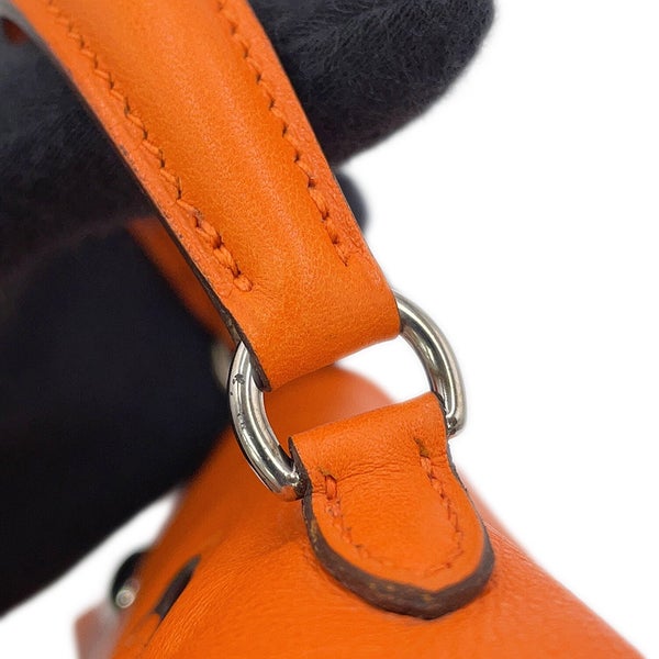 エルメス ハンドバッグ ケリードール オレンジ/シルバー金具 ガリバー □D刻印 HERMES