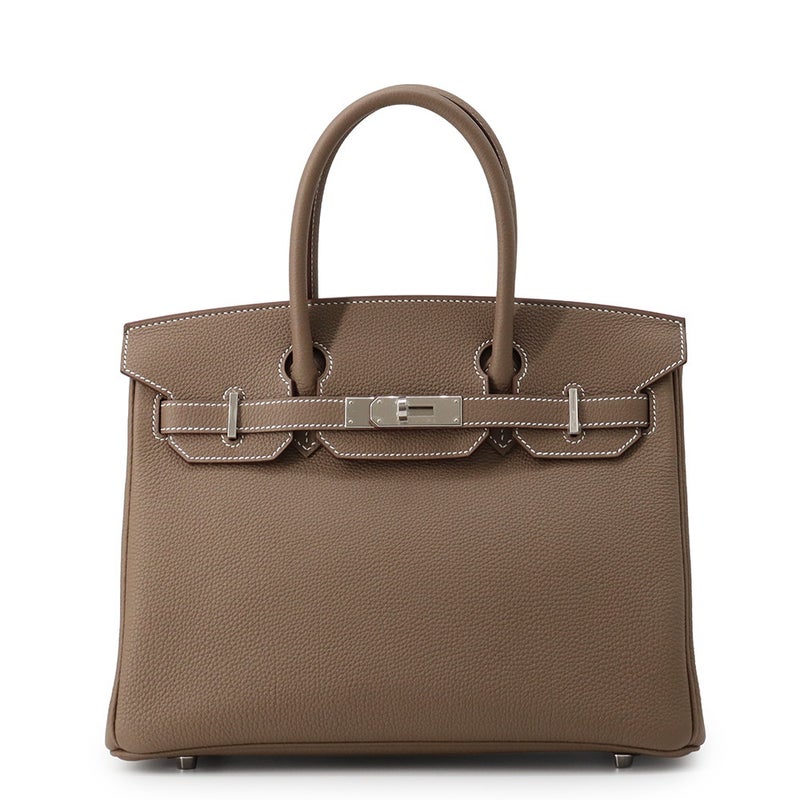 エルメス バーキン30 エトゥープ/シルバー金具 トゴ G刻印 HERMES Birkin ハンドバッグ
