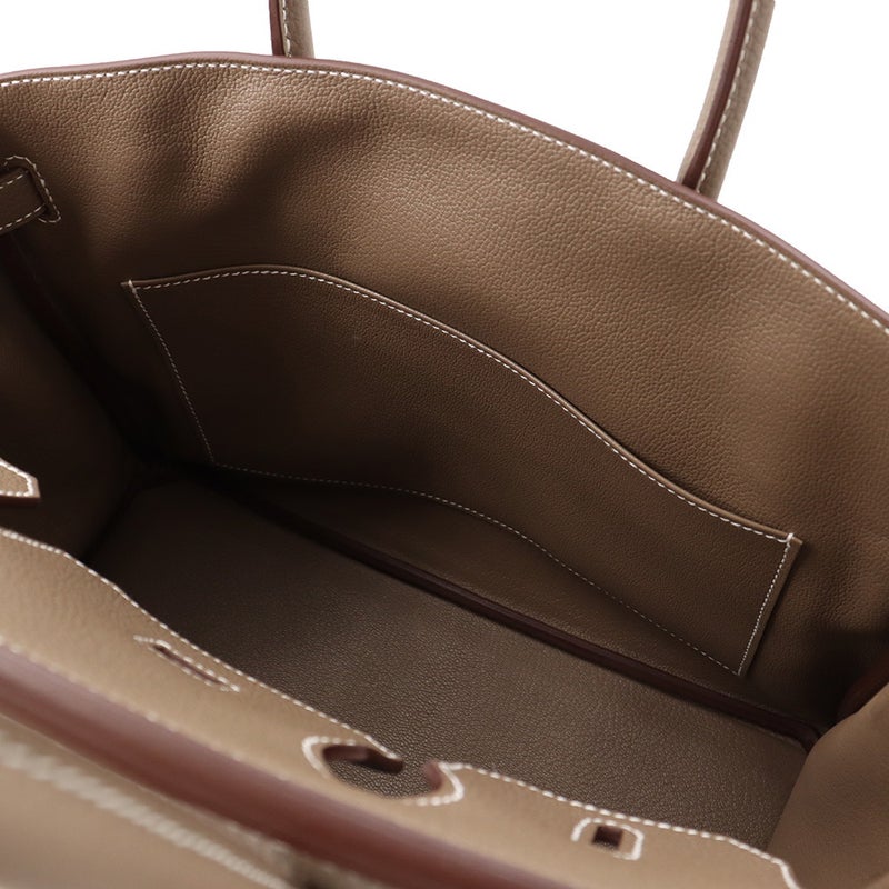 エルメス バーキン30 エトゥープ/シルバー金具 トゴ G刻印 HERMES Birkin ハンドバッグ