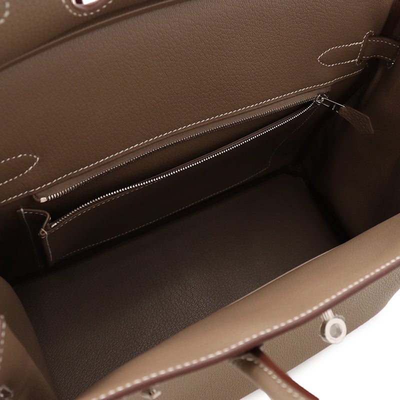 エルメス バーキン30 エトゥープ/シルバー金具 トゴ G刻印 HERMES Birkin ハンドバッグ