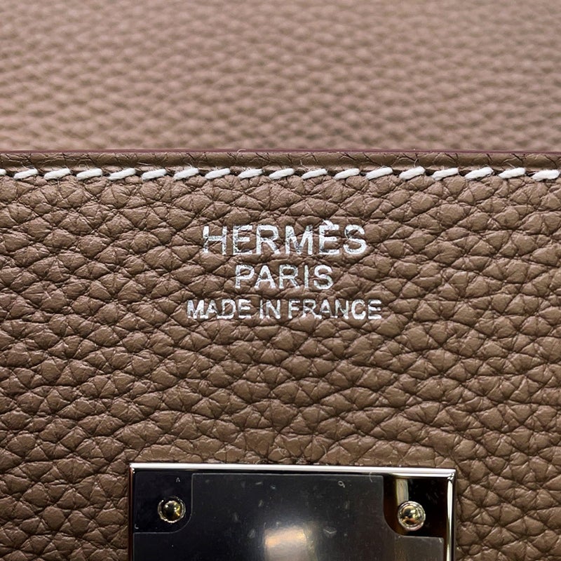 エルメス バーキン30 エトゥープ/シルバー金具 トゴ G刻印 HERMES Birkin ハンドバッグ