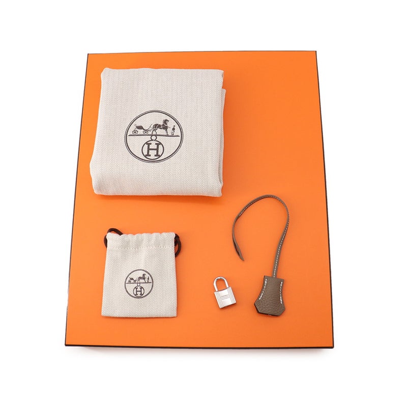 エルメス バーキン30 エトゥープ/シルバー金具 トゴ G刻印 HERMES Birkin ハンドバッグ