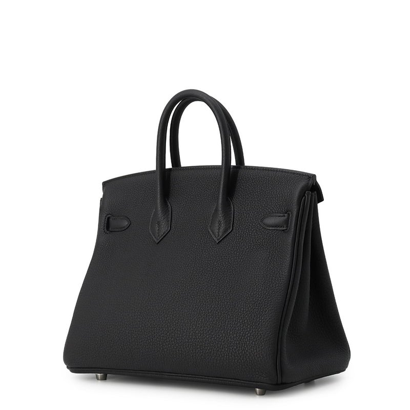 エルメス バーキン25 ブラック/シルバー金具 トゴ G刻印  HERMES Birkin ハンドバッグ 黒