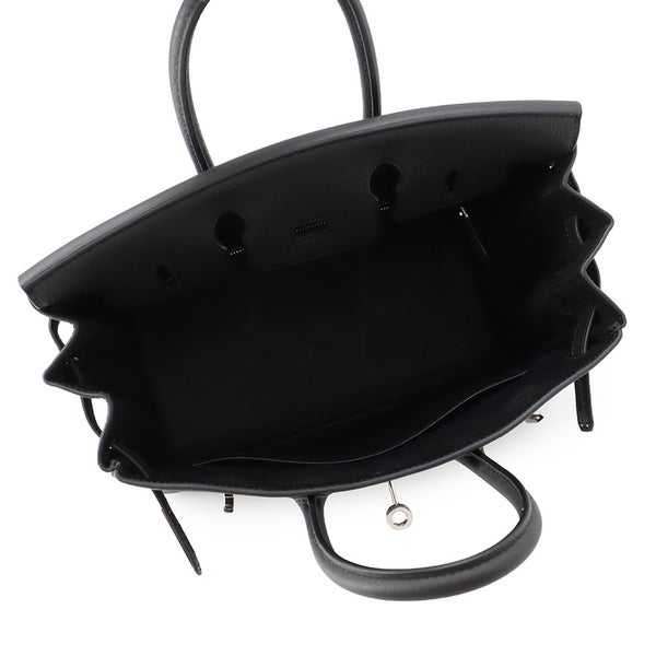 エルメス バーキン25 ブラック/シルバー金具 トゴ G刻印  HERMES Birkin ハンドバッグ 黒