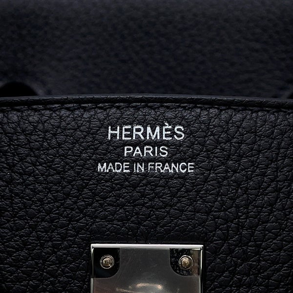 エルメス バーキン25 ブラック/シルバー金具 トゴ G刻印  HERMES Birkin ハンドバッグ 黒