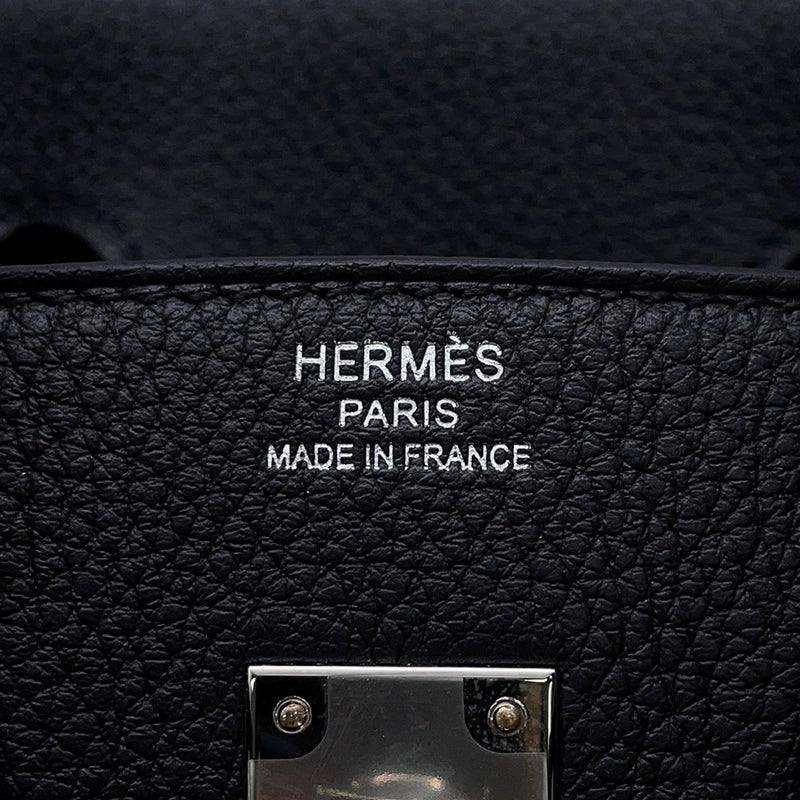 エルメス バーキン25 ブラック/シルバー金具 トゴ G刻印  HERMES Birkin ハンドバッグ 黒