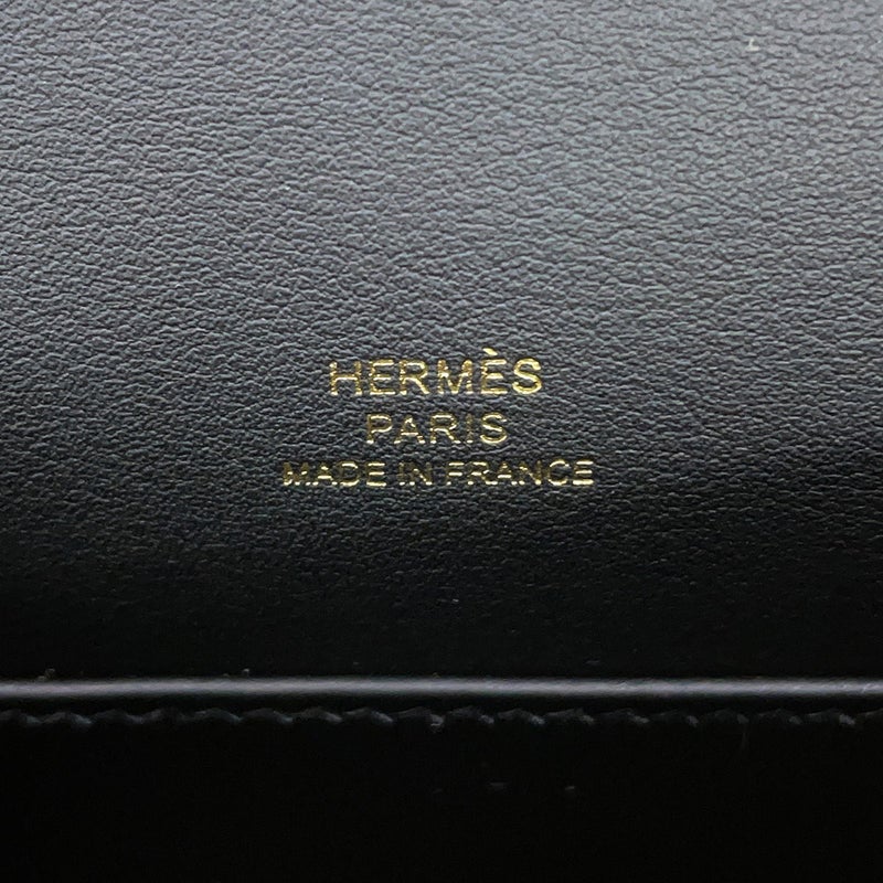 エルメス ハンドバッグ ポシェットケリー ブラック/ゴールド金具 スイフト K刻印 HERMES 黒