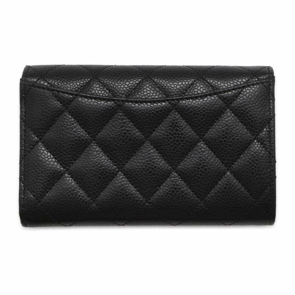 シャネル マトラッセ ミディアム フラップ ウォレット 三つ折り財布