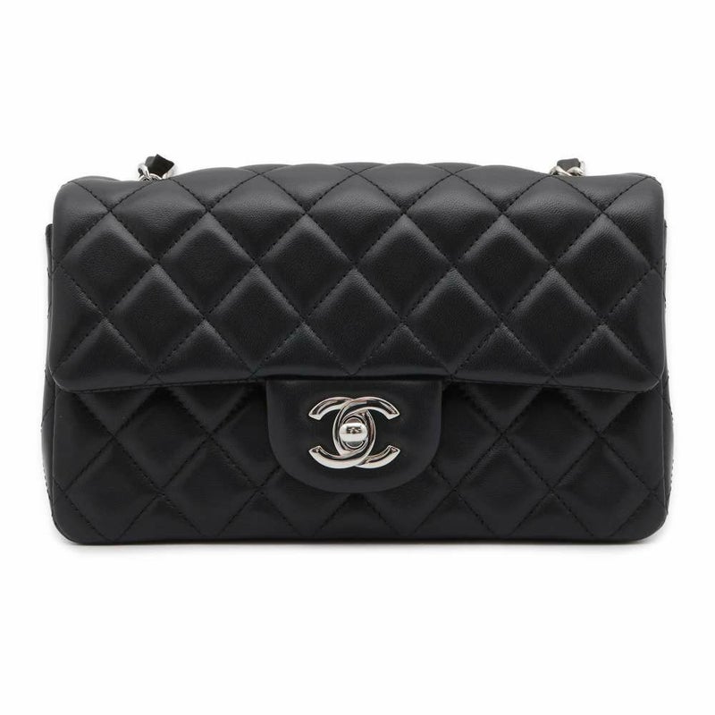 シャネル チェーンショルダーバッグ ココマーク ラムスキン A69900 CHANEL ミニ 黒