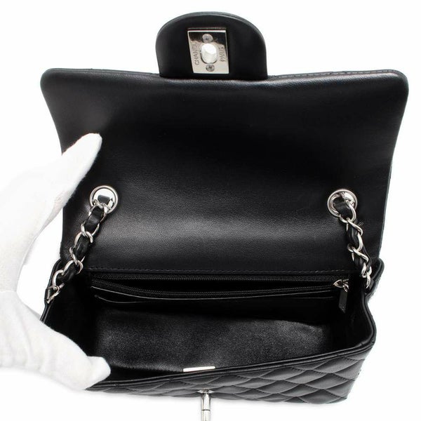 シャネル チェーンショルダーバッグ ココマーク ラムスキン A69900 CHANEL ミニ 黒