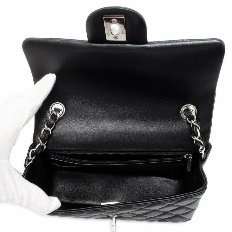 シャネル チェーンショルダーバッグ ココマーク ラムスキン A69900 CHANEL ミニ 黒