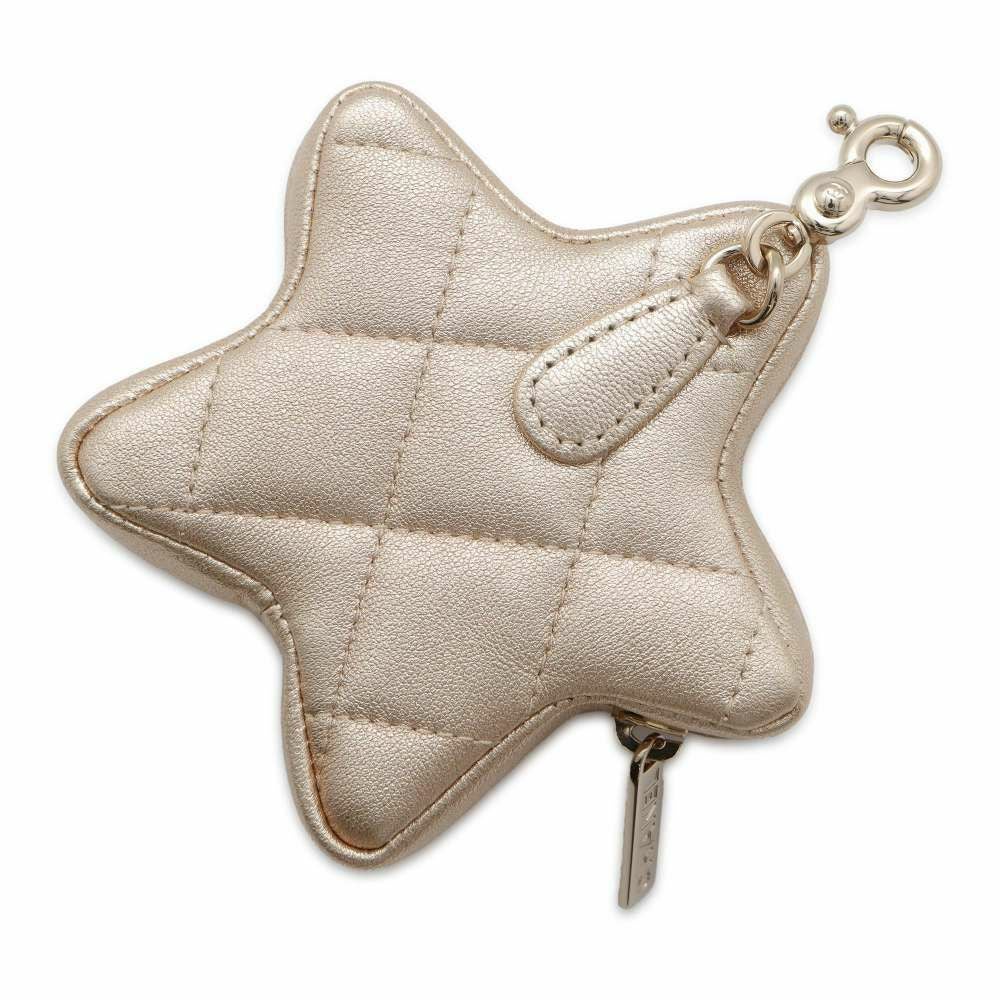 シャネル バッグチャーム スター ココマーク マトラッセ レザー CHANEL