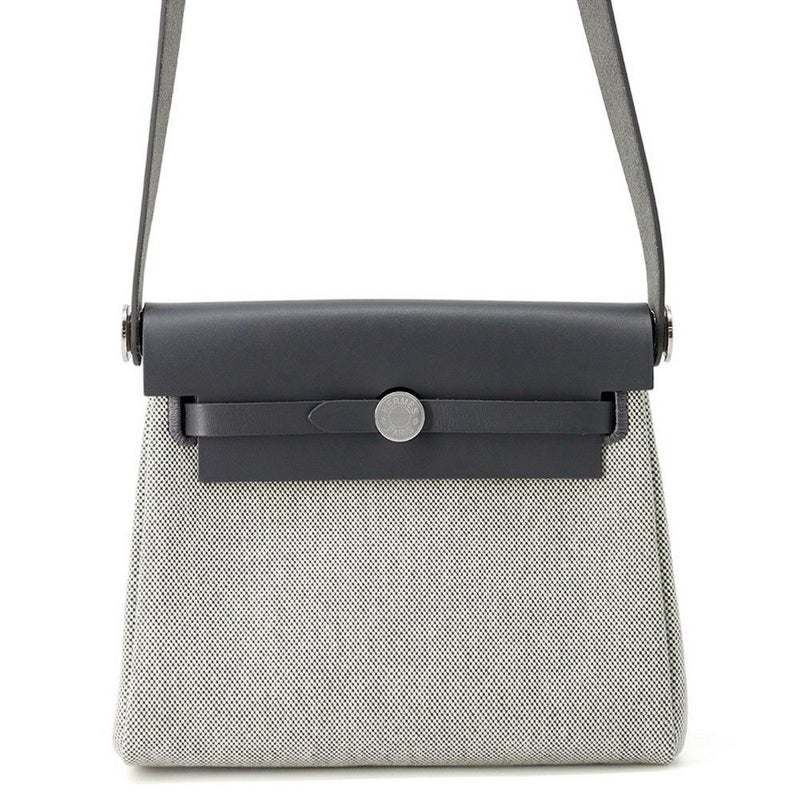 エルメス ショルダーバッグ エールバッグジップ ミニ アルドワーズ/エクリュ/シルバー金具トワルミリタリー/ヴァッシュハンター W刻印