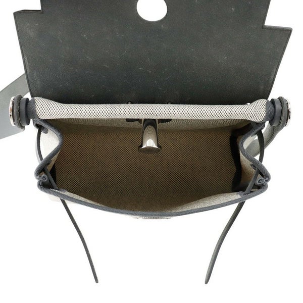 エルメス ショルダーバッグ エールバッグジップ ミニ アルドワーズ/エクリュ/シルバー金具トワルミリタリー/ヴァッシュハンター W刻印