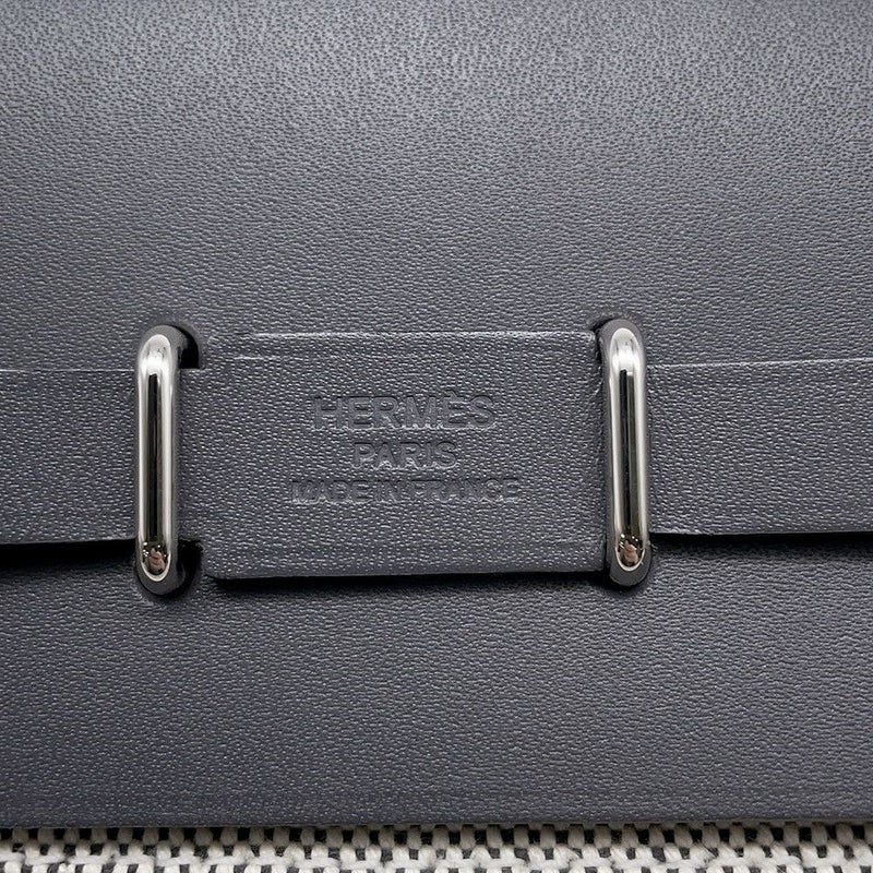 エルメス ショルダーバッグ エールバッグジップ ミニ アルドワーズ/エクリュ/シルバー金具トワルミリタリー/ヴァッシュハンター W刻印