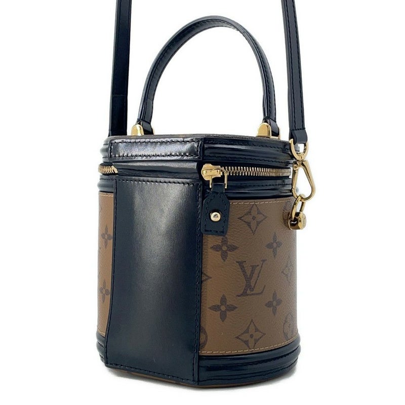ルイヴィトン ハンドバッグ モノグラム・リバース カンヌ M43986 LOUIS VUITTON バニティバッグ 2way 黒 ブラック