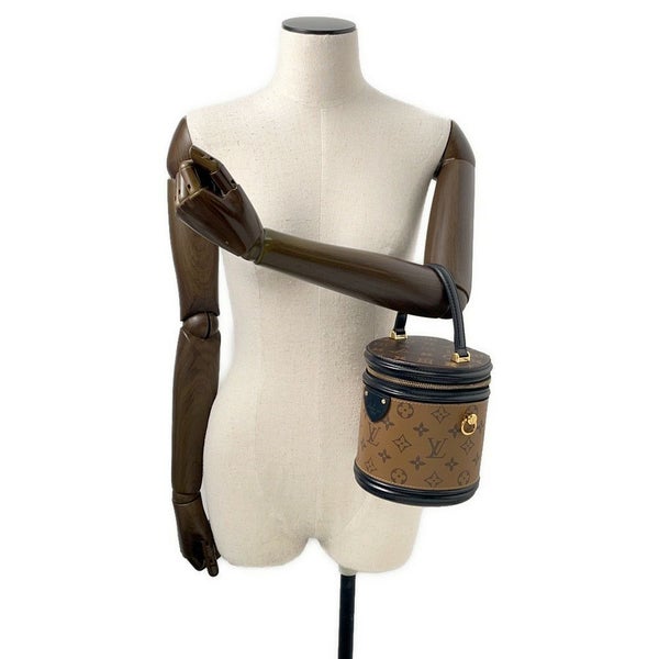 ルイヴィトン ハンドバッグ モノグラム・リバース カンヌ M43986 LOUIS VUITTON バニティバッグ 2way 黒 ブラック