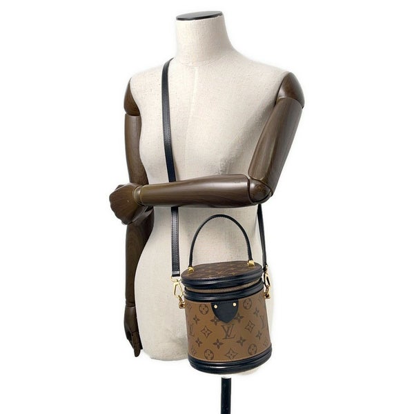 ルイヴィトン ハンドバッグ モノグラム・リバース カンヌ M43986 LOUIS VUITTON バニティバッグ 2way 黒 ブラック