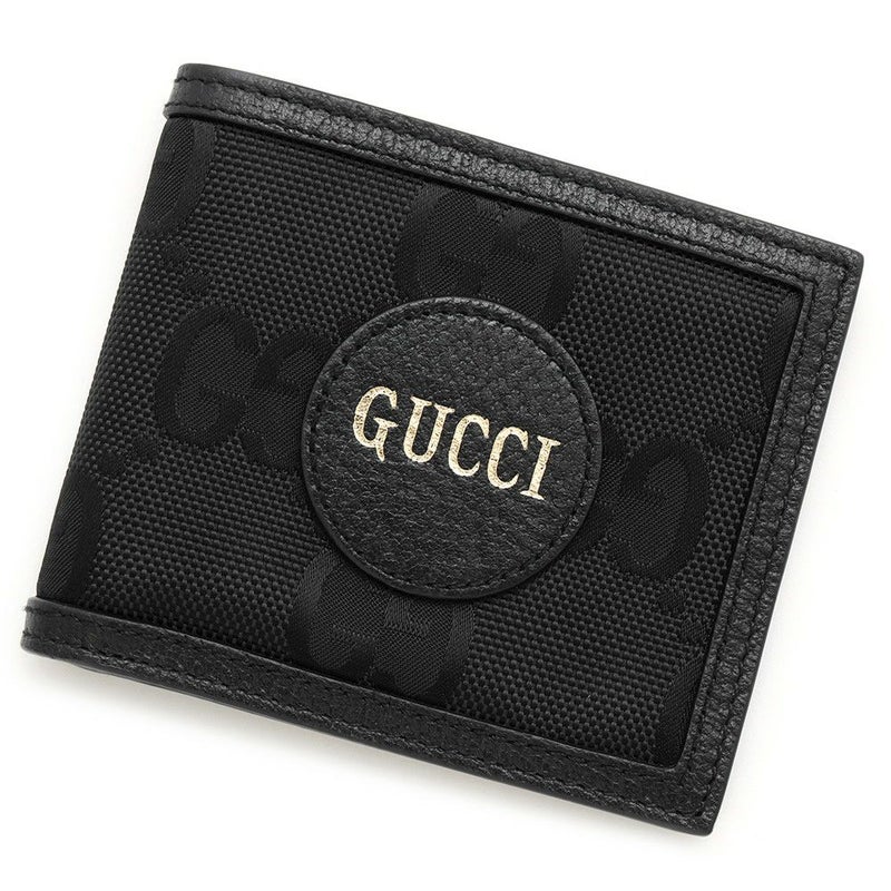 グッチ 二つ折り財布 オフザグリッド GGキャンバス レザー 625573 GUCCI コンパクト財布 黒