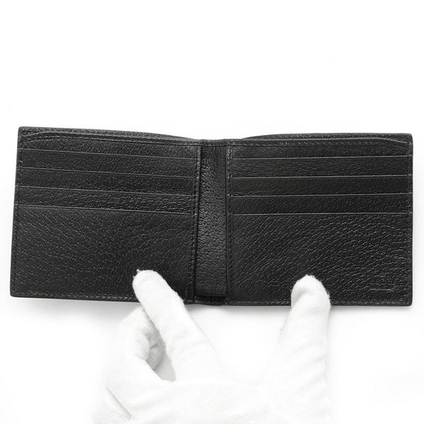 グッチ 二つ折り財布 オフザグリッド GGキャンバス レザー 625573 GUCCI コンパクト財布 黒