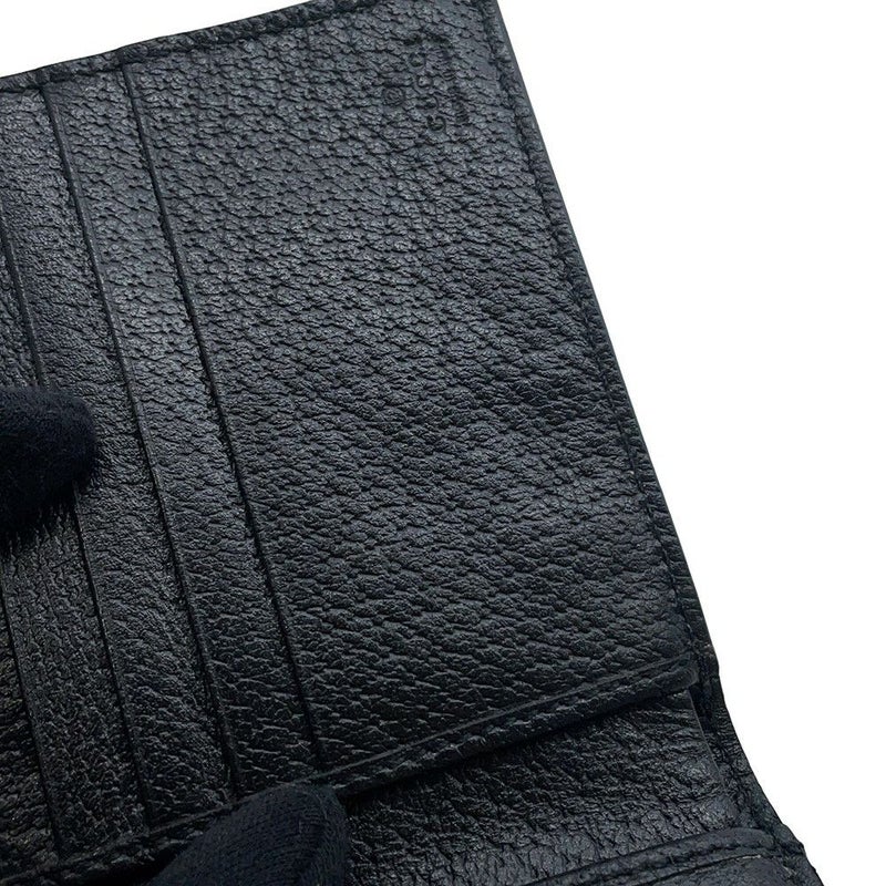 グッチ 二つ折り財布 オフザグリッド GGキャンバス レザー 625573 GUCCI コンパクト財布 黒