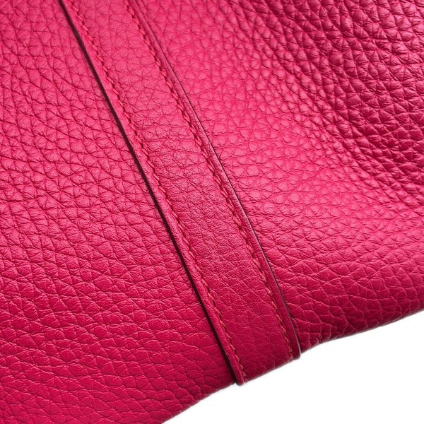 エルメス ハンドバッグ ピコタンロックPM エクラ フランボワーズ/ルージュセリエ/シルバー金具 トリヨンクレマンス/スイフト Z刻印