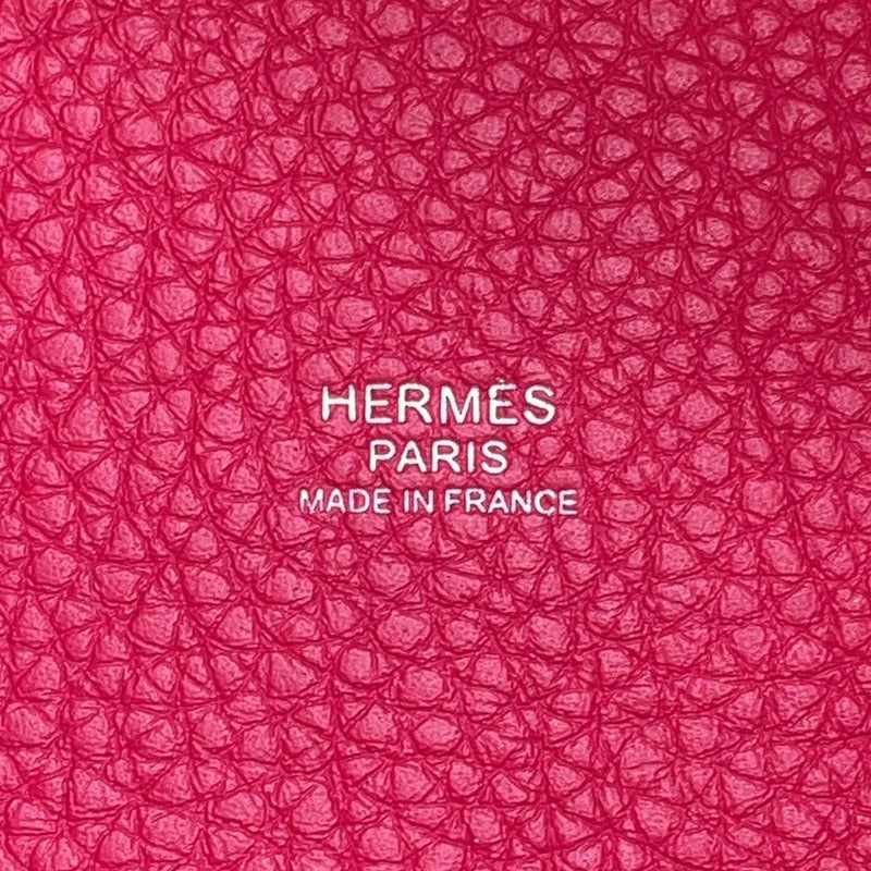 エルメス ハンドバッグ ピコタンロックPM エクラ フランボワーズ/ルージュセリエ/シルバー金具 トリヨンクレマンス/スイフト Z刻印