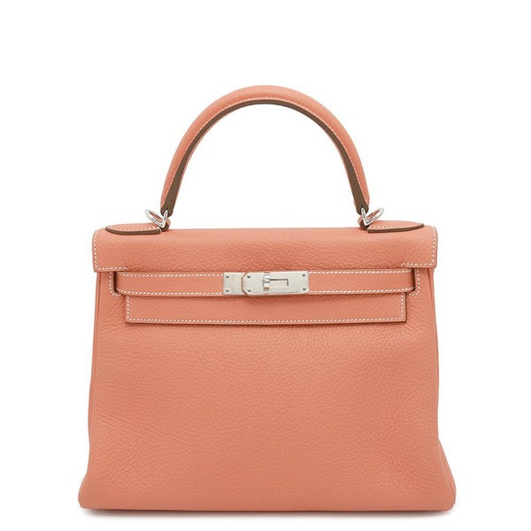 エルメス ハンドバッグ ケリー28 内縫い クレヴェット/シルバー金具 トリヨンクレマンス □Q刻印 HERMES Kelly 2wayバッグ