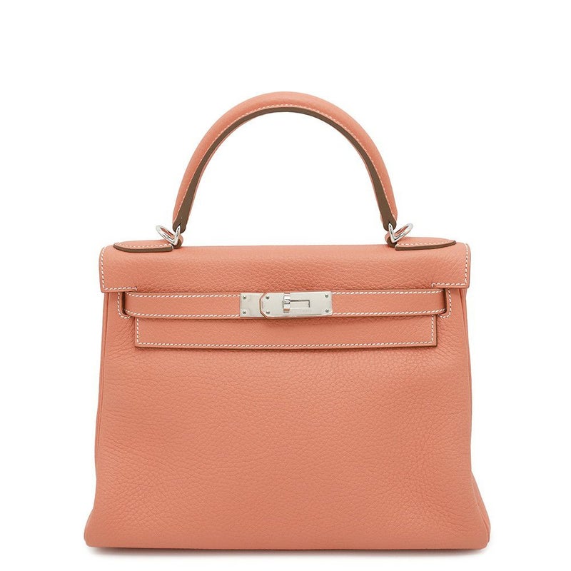 エルメス ハンドバッグ ケリー28 内縫い クレヴェット/シルバー金具 トリヨンクレマンス □Q刻印 HERMES Kelly 2wayバッグ