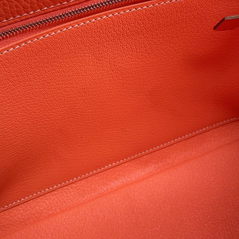 エルメス ハンドバッグ ケリー28 内縫い クレヴェット/シルバー金具 トリヨンクレマンス □Q刻印 HERMES Kelly 2wayバッグ