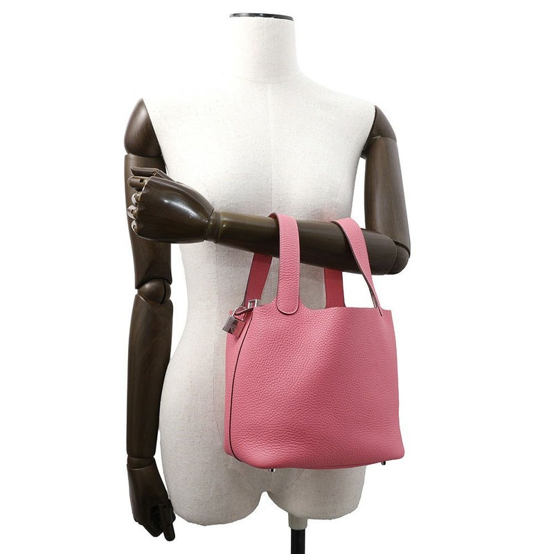 エルメス ハンドバッグ ピコタンロックPM ローズアザレ/シルバー金具 トリヨンクレマンス A刻印 HERMES トートバッグ