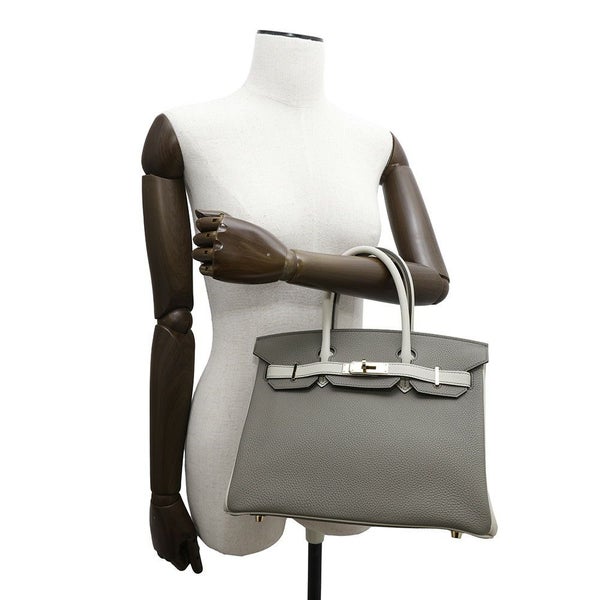 エルメス バーキン30 グリメイヤー/パールグレー/ゴールド金具 トゴ/エバーカラー W刻印 HERMES Birkin ハンドバッグ SPO