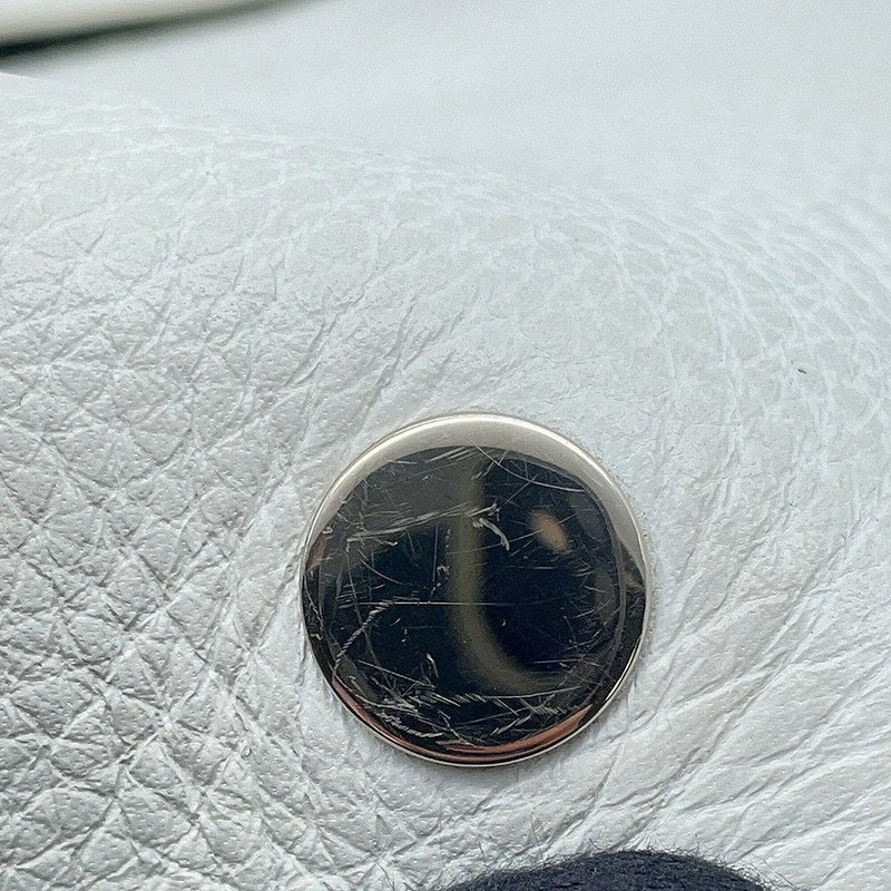 エルメス ショルダーバッグ ヴェスパPM ブラック/ホワイト/シルバー金具 トリヨンクレマンス □C刻印