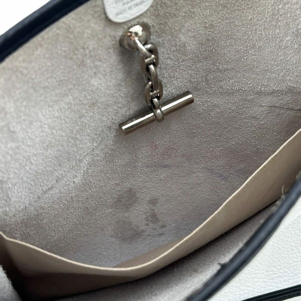 エルメス ショルダーバッグ ヴェスパPM ブラック/ホワイト/シルバー金具 トリヨンクレマンス □C刻印