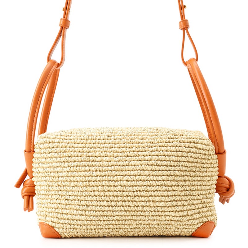 ボッテガヴェネタ ハンドバッグ ループ トップハンドル ラフィア レザー 829212 BOTTEGA VENETA 2way