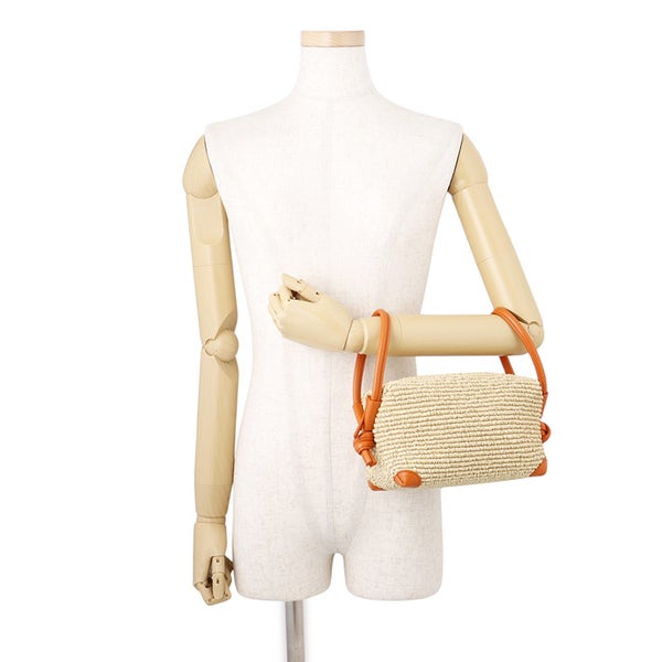 ボッテガヴェネタ ハンドバッグ ループ トップハンドル ラフィア レザー 829212 BOTTEGA VENETA 2way