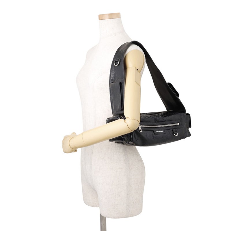 バレンシアガ ショルダーバッグ スーパービジー レザー 762516 BALENCIAGA バッグ 黒