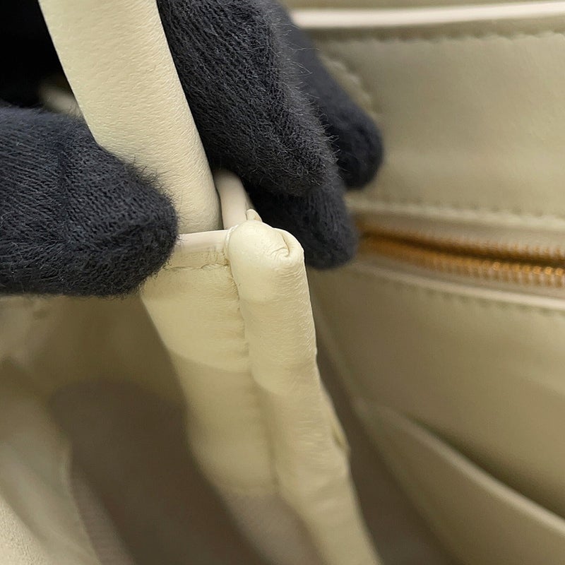 ボッテガヴェネタ ハンドバッグ アンディアーモ スモール ラフィア ラムスキン 827478 BOTTEGA VENETA 3way 白