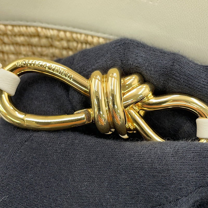 ボッテガヴェネタ ハンドバッグ アンディアーモ スモール ラフィア ラムスキン 827478 BOTTEGA VENETA 3way 白
