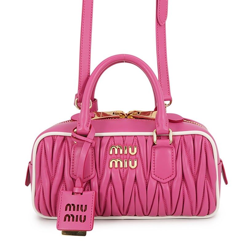 ミュウミュウ ハンドバッグ アルカディ マテラッセ レギュラー レザー 5BB142 MIUMIU 2wayショルダー