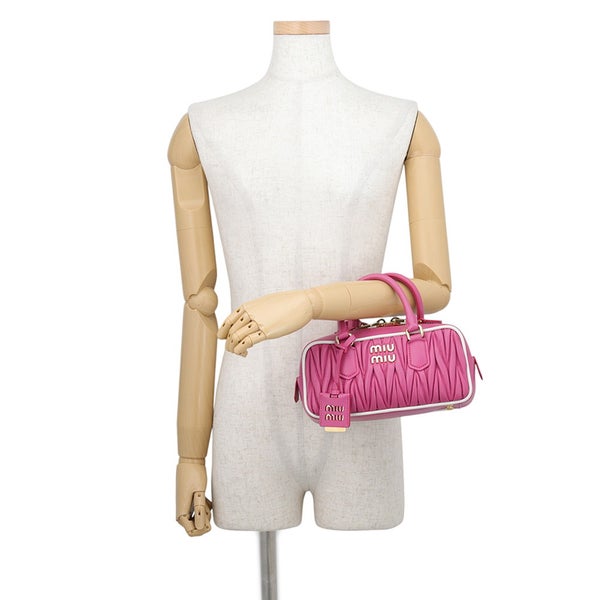 ミュウミュウ ハンドバッグ アルカディ マテラッセ レギュラー レザー 5BB142 MIUMIU 2wayショルダー