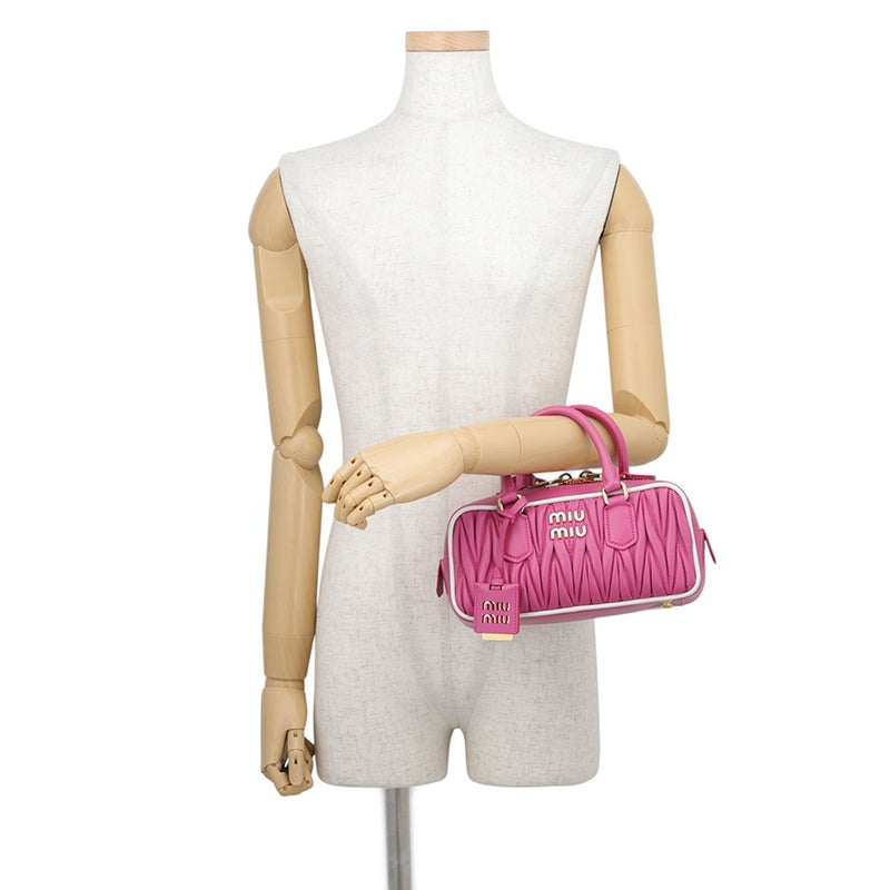 ミュウミュウ ハンドバッグ アルカディ マテラッセ レギュラー レザー 5BB142 MIUMIU 2wayショルダー