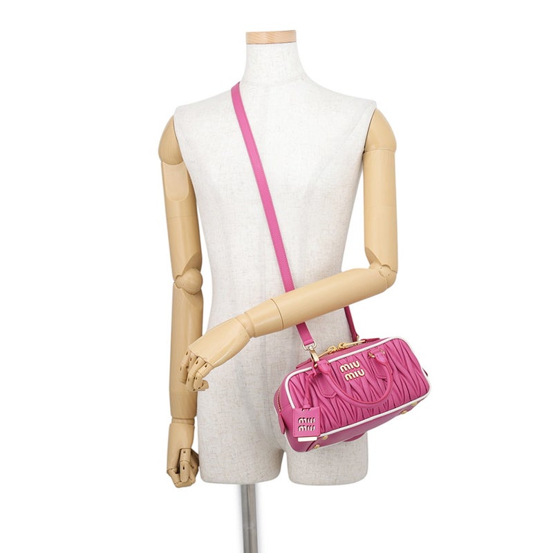 ミュウミュウ ハンドバッグ アルカディ マテラッセ レギュラー レザー 5BB142 MIUMIU 2wayショルダー