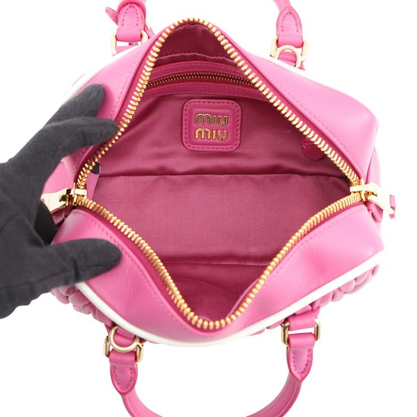 ミュウミュウ ハンドバッグ アルカディ マテラッセ レギュラー レザー 5BB142 MIUMIU 2wayショルダー