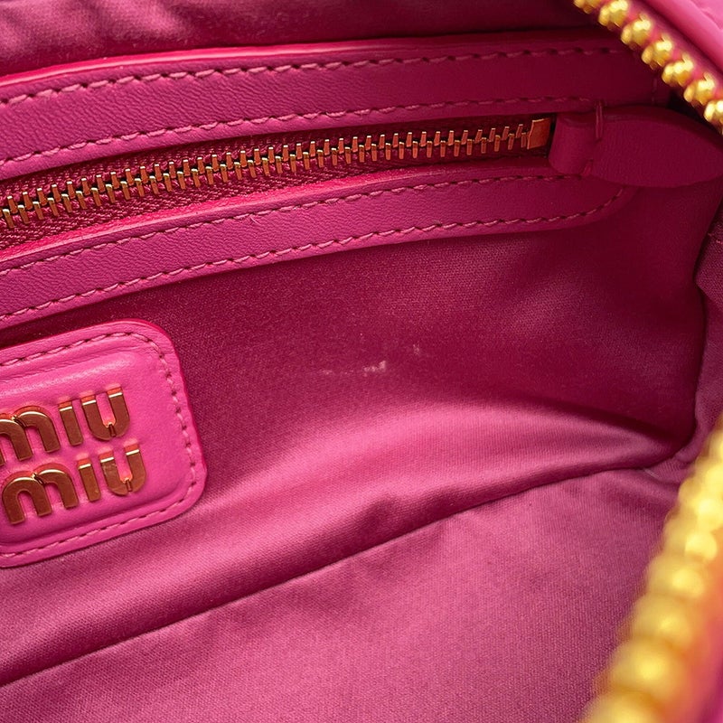 ミュウミュウ ハンドバッグ アルカディ マテラッセ レギュラー レザー 5BB142 MIUMIU 2wayショルダー