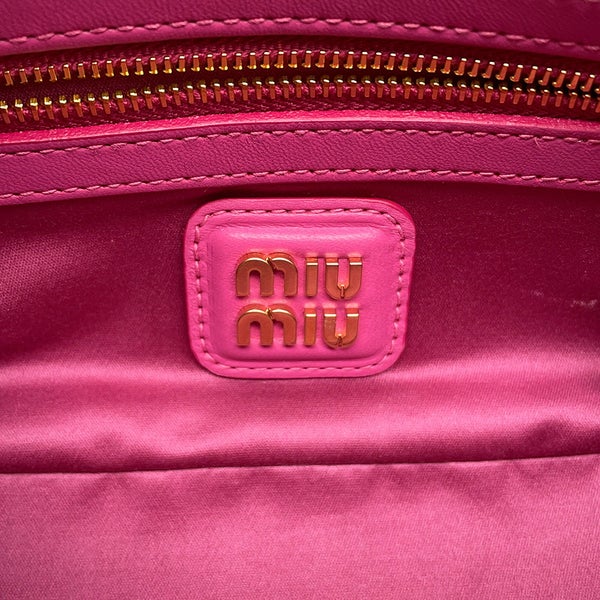 ミュウミュウ ハンドバッグ アルカディ マテラッセ レギュラー レザー 5BB142 MIUMIU 2wayショルダー