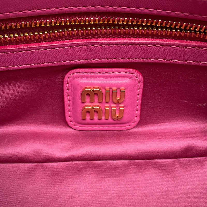ミュウミュウ ハンドバッグ アルカディ マテラッセ レギュラー レザー 5BB142 MIUMIU 2wayショルダー