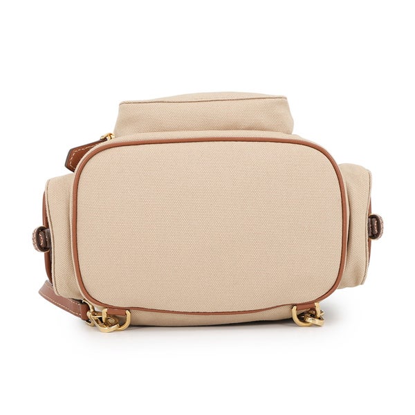 ミュウミュウ リュック バックパック ロゴ レザー/キャンバス 5BZ043 Miu Miu バッグ