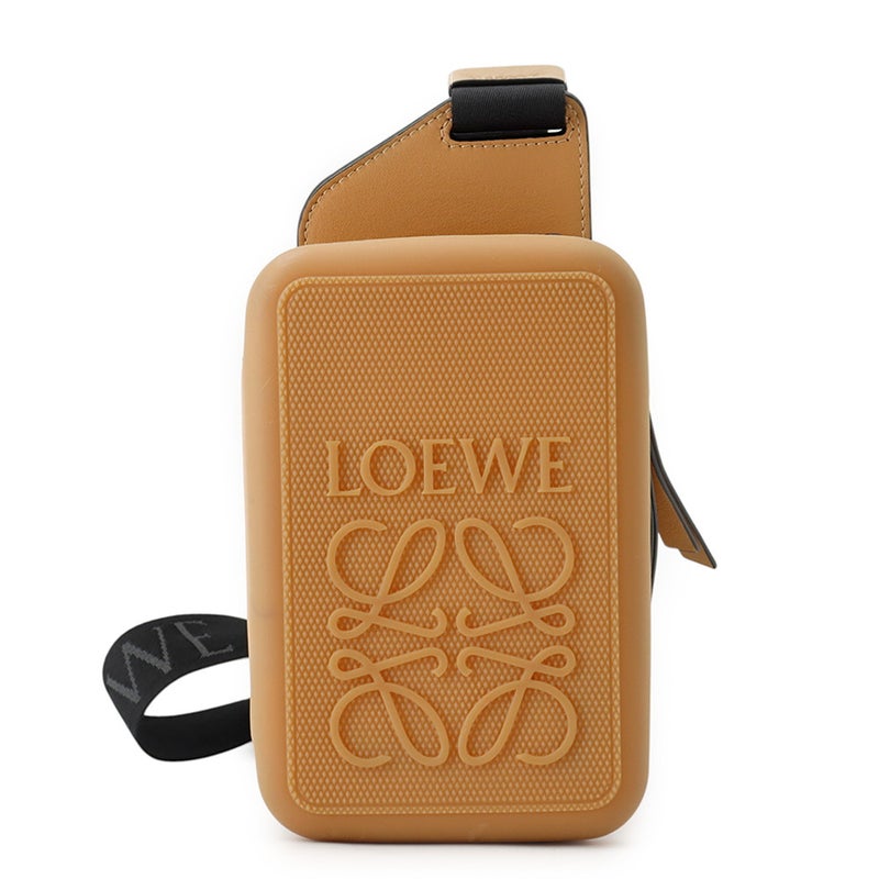 ロエベ ボディバッグ アナグラム モールテッドスリング ラバー/レザー B987W42X02 LOEWE バッグ